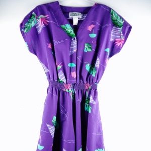 VTG Hilo Hattie Hawaiian Romper Size Large